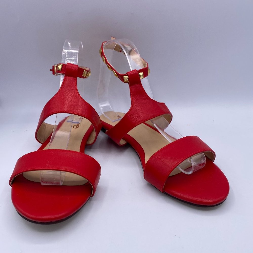 XYD Red Flast Heel Sandals  Prom Shoes